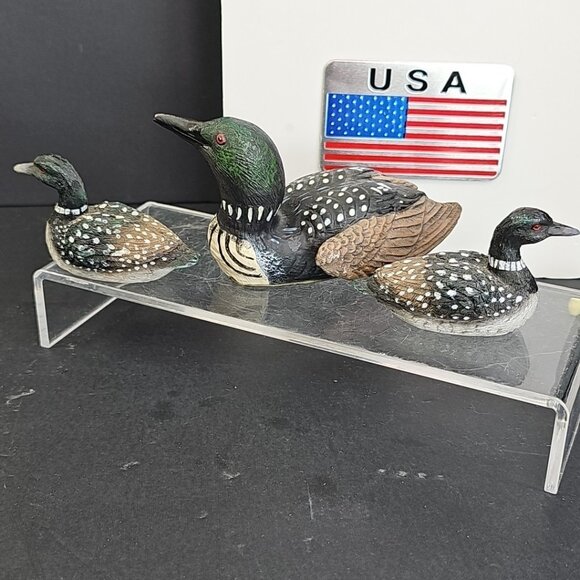 Duck Loon Figurines Resin Bird Decor Painted Animals Mallard Desk Decor - Picture 14 of 16